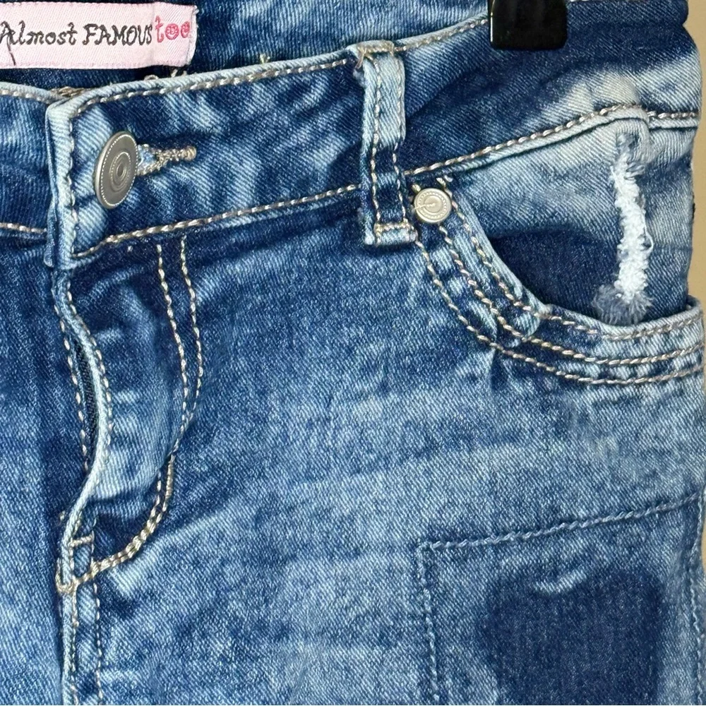 Almost Famous Kids Blue Patchwork Jeans